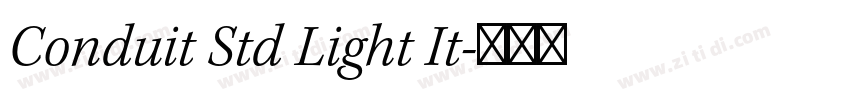 Conduit Std Light It字体转换